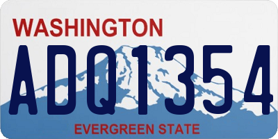 WA license plate ADQ1354