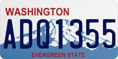 WA license plate ADQ1355