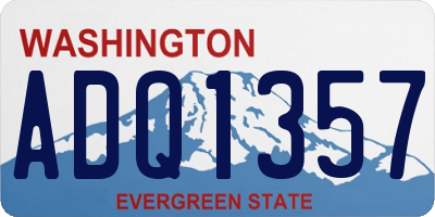 WA license plate ADQ1357