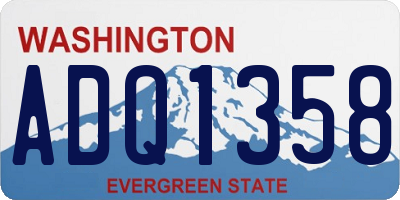 WA license plate ADQ1358