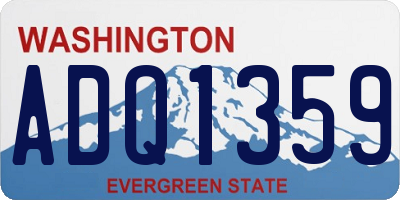 WA license plate ADQ1359