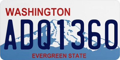 WA license plate ADQ1360
