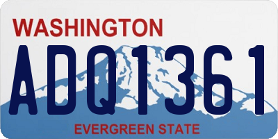 WA license plate ADQ1361