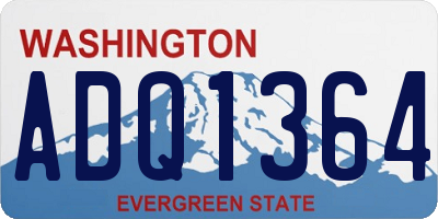 WA license plate ADQ1364
