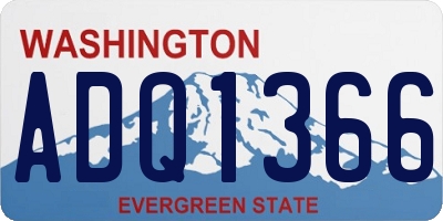 WA license plate ADQ1366