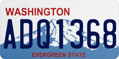 WA license plate ADQ1368