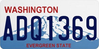 WA license plate ADQ1369