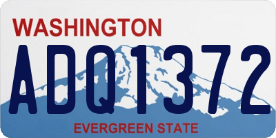 WA license plate ADQ1372