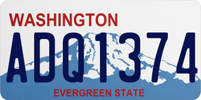 WA license plate ADQ1374