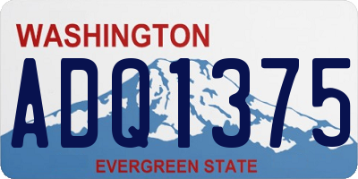 WA license plate ADQ1375