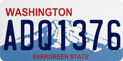 WA license plate ADQ1376