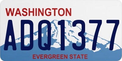 WA license plate ADQ1377