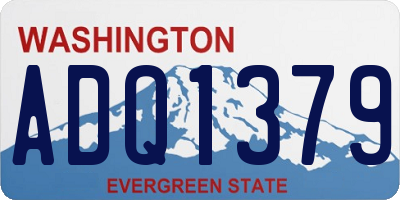 WA license plate ADQ1379