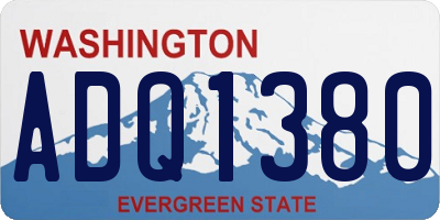 WA license plate ADQ1380