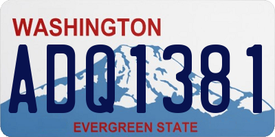 WA license plate ADQ1381