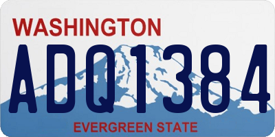 WA license plate ADQ1384