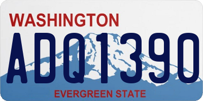 WA license plate ADQ1390