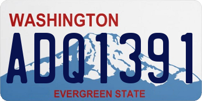 WA license plate ADQ1391