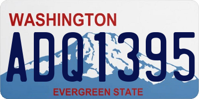 WA license plate ADQ1395