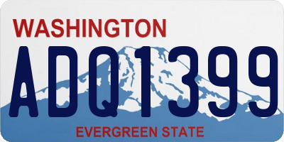 WA license plate ADQ1399