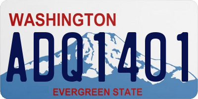 WA license plate ADQ1401