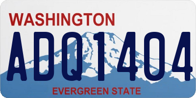 WA license plate ADQ1404