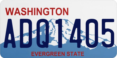 WA license plate ADQ1405