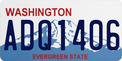 WA license plate ADQ1406