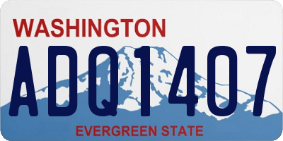 WA license plate ADQ1407