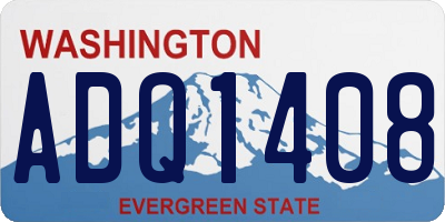 WA license plate ADQ1408