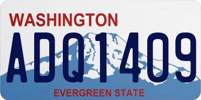 WA license plate ADQ1409