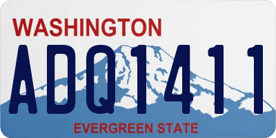 WA license plate ADQ1411