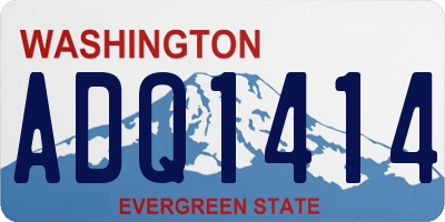 WA license plate ADQ1414
