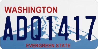 WA license plate ADQ1417