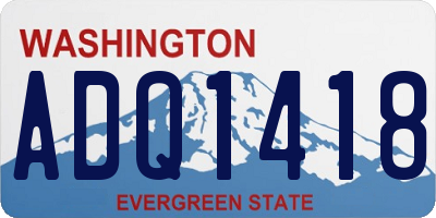 WA license plate ADQ1418