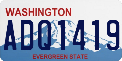 WA license plate ADQ1419