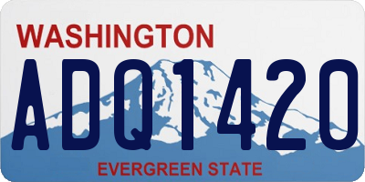 WA license plate ADQ1420