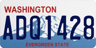 WA license plate ADQ1428