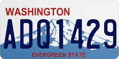 WA license plate ADQ1429