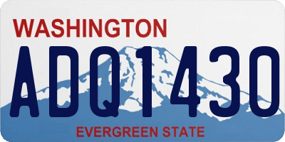 WA license plate ADQ1430
