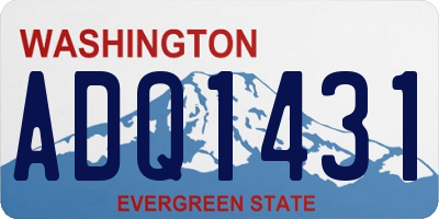 WA license plate ADQ1431
