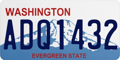 WA license plate ADQ1432