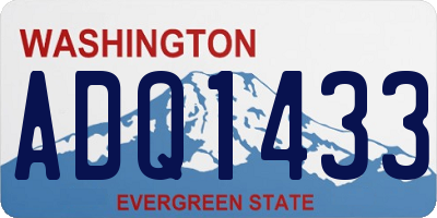 WA license plate ADQ1433