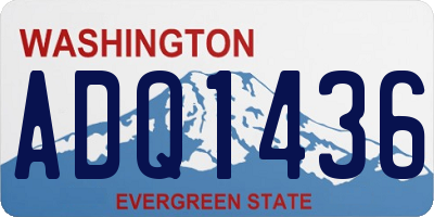 WA license plate ADQ1436