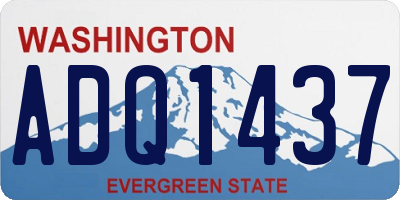 WA license plate ADQ1437