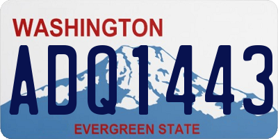 WA license plate ADQ1443