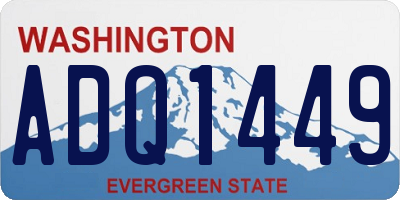 WA license plate ADQ1449