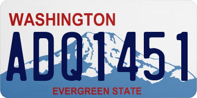 WA license plate ADQ1451