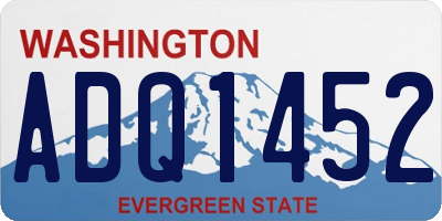 WA license plate ADQ1452