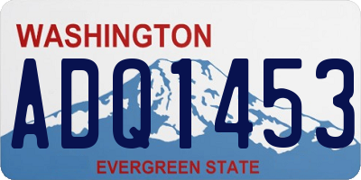 WA license plate ADQ1453